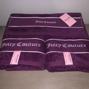 Juicy Couture Bath Brand New Juicy Couture Purple Velour Towel